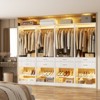 Aheaplus Freestanding Closet Organizer with Drawers and Shoe Rack, Walk-In Closet System with Hanging Rods - 2 of 4