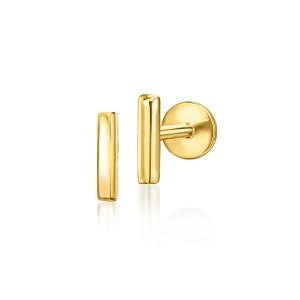 Pure Collection by Ross-Simons 14kt Yellow Gold Bar Flat-Back Stud Earrings - 1 of 4