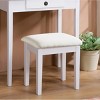 Vanity Desk Modern with Swivel Mirror and 3 Drawers for Bedroom 30in Wide-3irtyhousy - 3 of 4
