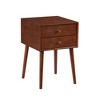 Modern Nightstand, Bedside Table With Drawer & Solid Wood Legs, Multifunctional Side Table With Storage Space For Bedroom Dorm Small Spaces - 2 of 4