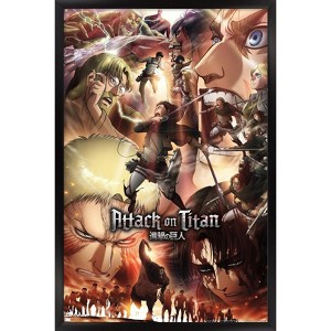 Trends International Attack on Titan: Season 3 - Key Art Framed Wall Poster Prints - 1 of 4
