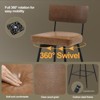 Bekrvio 29'' Counter Height Swivel Bar Stools, Upholstered Faux Leather - 3 of 4