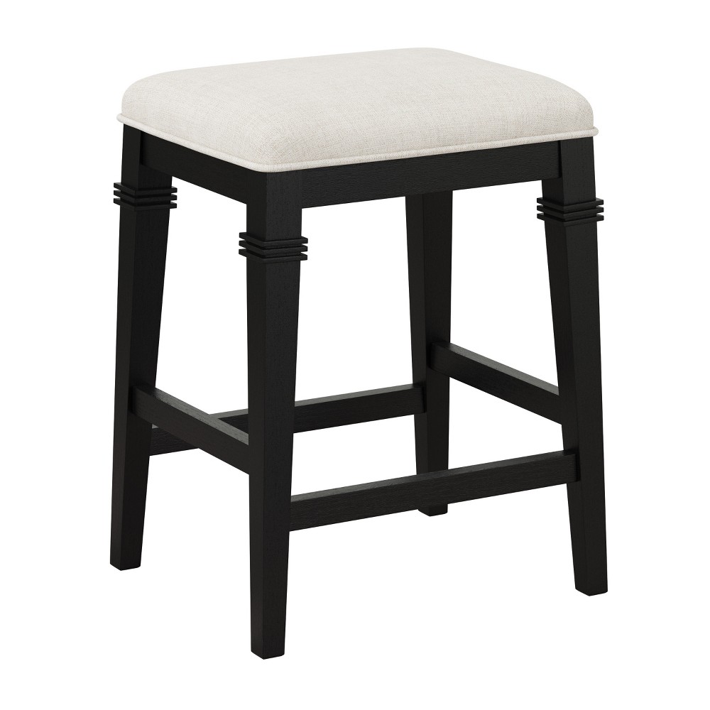 Photos - Chair 25.25" Arabella Wood Backless Non-Swivel Counter Height Barstool Black - H