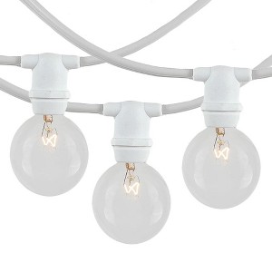 Novelty Lights 25 Feet Heavy Duty Light Strings and Sets with 25 In-Line E12 Sockets, White Wire PVC Stringer, 12" Spacing, End-To-End Connectable - 1 of 4