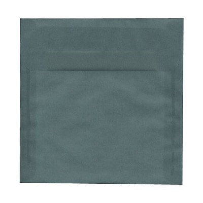 JAM Paper 8.5 x 8.5 Square Translucent Vellum Invitation Envelopes Ocean Blue PACV532