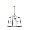Artcraft Lighting Bridgetown 5 - Light Chandelier in  Black/Harvest Brass - 3 of 4