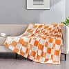 Lomsoe Checkered Blanket Flannel Throw Blankets Soft Cozy Checkered Grid Print Chessboard Pattern Throws for Bed Sofa Couch. - 4 of 4