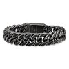 Black Bow Jewelry 15mm Stainless Steel Antiqued & Brushed Curb Chain Bracelet, 8.5 Inch - 3 of 4