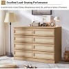 8-Drawer Dresser Chest, Rattan-Inspired Bedroom Storage with MDF & PB Construction, for Nursery, Living Room & Entryway - 2 of 4