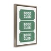 Stupell Industries Green Book Club Tickets Floating Frame Canvas Art, Brown, 21" x 31" - 2 of 4