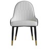 POVISON Contemporary Upholstered Dining Chairs Set of 2, High Back Armchairs, Black - 3 of 4