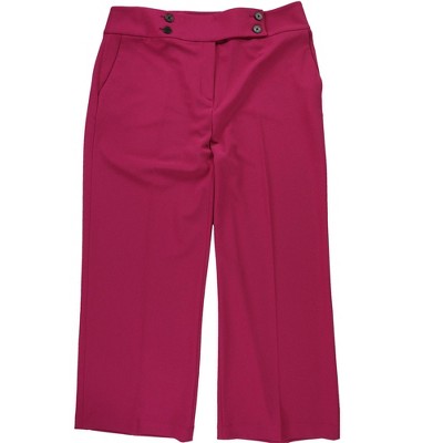 Calvin Klein Womens High Rise Business Trousers Relaxed Casual Pants