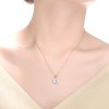Guili Sterling Silver Pendant Necklace with Asscher-Cut CZ in Green, Gold, Red, White, Rose Gold, or Blue—A Unique and Radiant Design. - 3 of 4