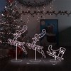 vidaXL Christmas Reindeer & Sleigh White Acrylic Large - 2 of 4
