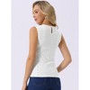 INSPIRE CHIC Women's Elegant Guipure Lace Sleeveless Crew Neck Keyhole Shirt - 4 of 4