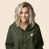 Dalix Heartly Ghost Embroidered Fleece Cropped Hoodie Cold Fall Winter Women - 3 of 4