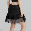 Y2K Lace Mini Skirt for Women - Low Waist Ruffle Hem & Layered Pleated Design - 3 of 4