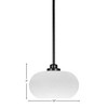 Toltec Lighting Odyssey 1 - Light Pendant in  Matte Black with 10" White Muslin Shade - 2 of 2