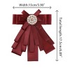 Elerevyo Women's Ribbon Brooch Bowknot Neck Bow Ties - 2 of 4