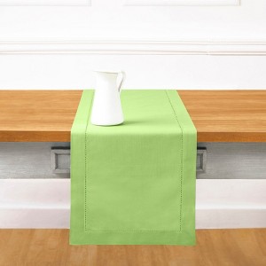 Solino Home Cotton and Linen Hemstitch Table Runner - 1 of 4