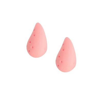 SOHI Women's Barbie Pink The Small Dented Teardrop Stud Earrings