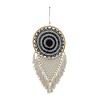 42"x16" Cotton Macrame Handmade Dreamcatcher Wall Decor Black - Olivia & May: Beaded Tassels, Boho Chic - 2 of 4