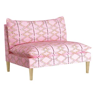 Armless Love Seat - Minimalist Tile Pink - Designlovefest