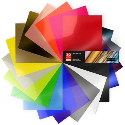 Arteza Heat Transfer Vinyl, Assorted Colors, 12"x20" Sheets - 20 Pack (ARTZ-8950)