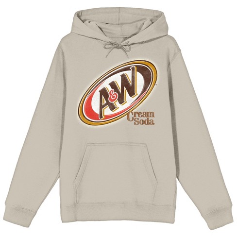 A&w Logo Art Adult Natural Long Sleeve Hooded Sweatshirt-xl : Target