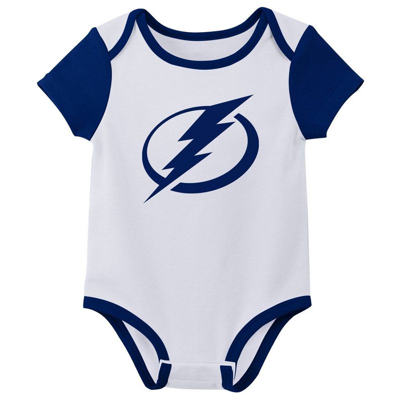 NHL Tampa Bay Lightning Infant Boys&#39; 3pk Bodysuit, 3 of 5