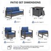 Buenhomino Patio Furniture Set with Fire Pit Table, 30'' 50,000 BTU Flame Comfortable 8 Pieces Wicker Rattan Outdoor Furniture Set w/Soft Cushion - 2 of 4