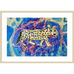 41"x29" Leopard by Brenda Brin Booker Wood Framed Wall Art Print - Amanti Art: Giclee, Acrylic, Hardwood - 1 of 4