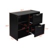 Twin Loft Bed with Slide, Wood Loft Bed Twin Size, Low Twin Size Loft Bed Frame with Cabinets and Shelves - 3 of 4