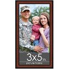 PosterPalooza | Photo Size Simple Brown Picture Frame - UV Acrylic, Foam Board Backing, Hanging Hardware - 2 of 4
