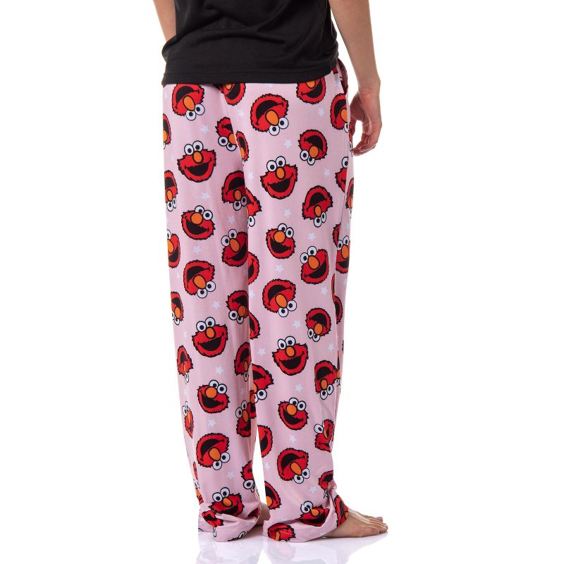 Sesame Street Women's Elmo Muppet Face Tossed Print Sleep Pajama Pants Pink, 4 of 5