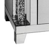Royal Hampton 26 Inch 3 Drawer Accent Table Nightstand, Mirrored, Faux Diamond Inlay, Silver - 4 of 4