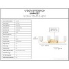 Urban Ambiance Luxury Contemporary Bath Light 8.5''H x 33.5''W,  Satin Gold Finish,  Louisville Collection, UHP4327 - 3 of 4
