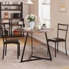ODK 3-Piece Dining Set Round Kitchen Chairs for 2, Small Dining Table Set for 2 Modern Kitchen Table Furniture for Dining Room - 3 of 4