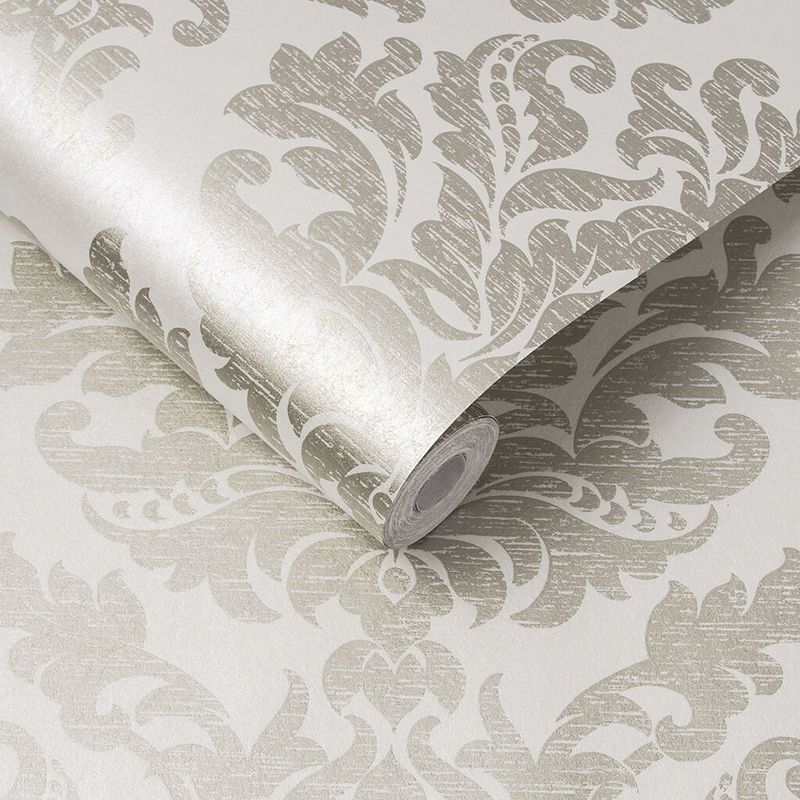Antique Vieux Cream Neutral Damask Paste the Wall Wallpaper, 3 of 5