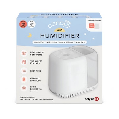 Canopy Mist Free Evaporative 4 in 1 Humidifier with Settings, Optional Night Light, White Noise Machine & Aroma Diffusion, 2.5ltr - White — detail 9