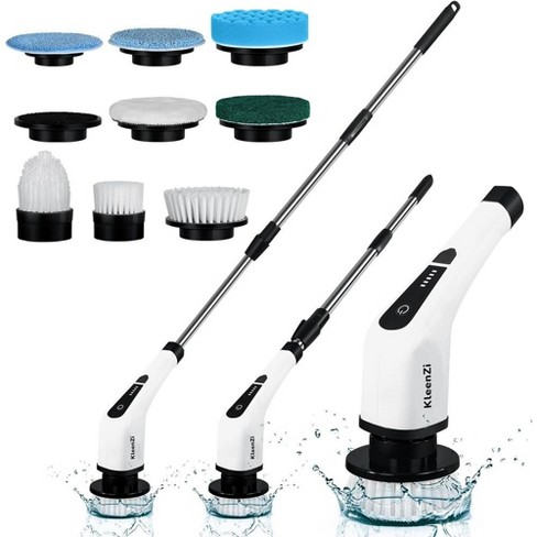 Electric Spin Scrubber Cleaning Brush 8 In 1 Shower Scrubber Adjustable Handle. For Windows Bathrooms Cars. Luminuxe Target