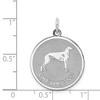 Black Bow Jewelry Sterling Silver Laser Etched Greyhound Dog Pendant, 19mm - 3 of 4