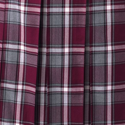 burgundy/gray plaid