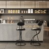 HDZNVF Bar Stools Upholstered Counter Height Barstools Set of 2 Modern PU Leather Dining Chairs with Footrest - 3 of 4