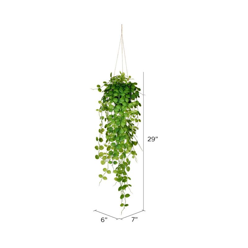Vickerman 29" Artificial Green Mini Leaf Ivy in Hanging Pot., 3 of 7