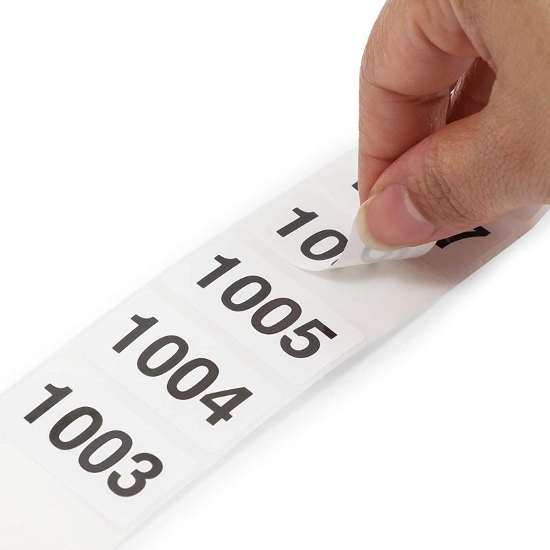 Live Sales Consecutive Number Stickers 1001 to 2000, Inventory Labels (1.1" x 0.75", Total 1000 Count), 3 of 7