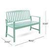 Lyngins Farmhouse Outdoor Bench, Acacia Wood Patio Loveseat, Garden Bench for Porch/Backyard/Home, Porch Bench – Indoor/Outdoor Use - 4 of 4