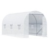 CAVINAS 13'x10'x6.5' Arched Greenhouse Tunnel Greenhouse with Zippered Door and Roll-Up Windows Zippered Door, PE Cover for Backyard - 3 of 4
