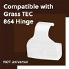 Impresa [50 Pack] Cabinet Restrictor Clips for Grass TEC 864 Hinge - Invisible Cabinet Door Restraint - 3 of 4