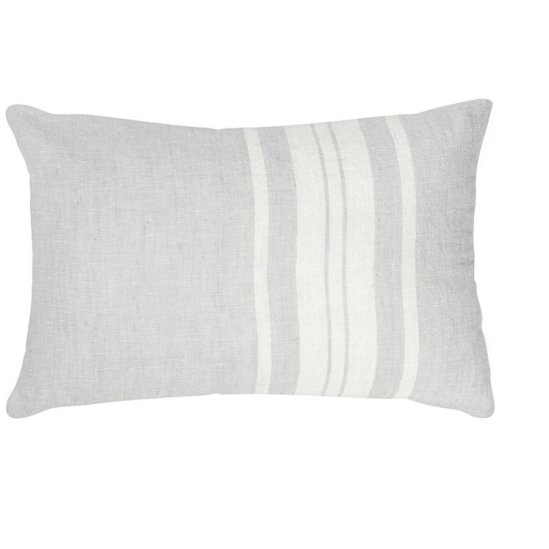 Light Grey Bold Stripes So Soft Linen Pillow, 1 of 9
